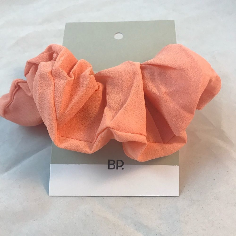 BP Scrunchie Coral Light Hair Accessory Casual Trendy Classic Color Neutral Cute